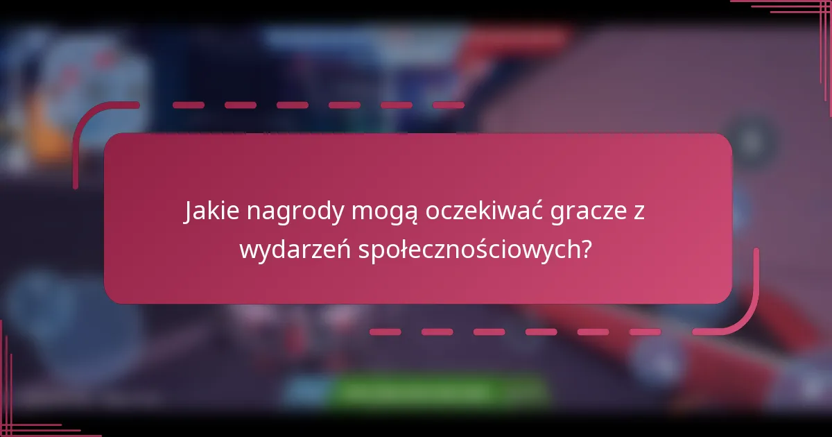 Jakie nagrody mogą oczekiwać gracze z wydarzeń społecznościowych?